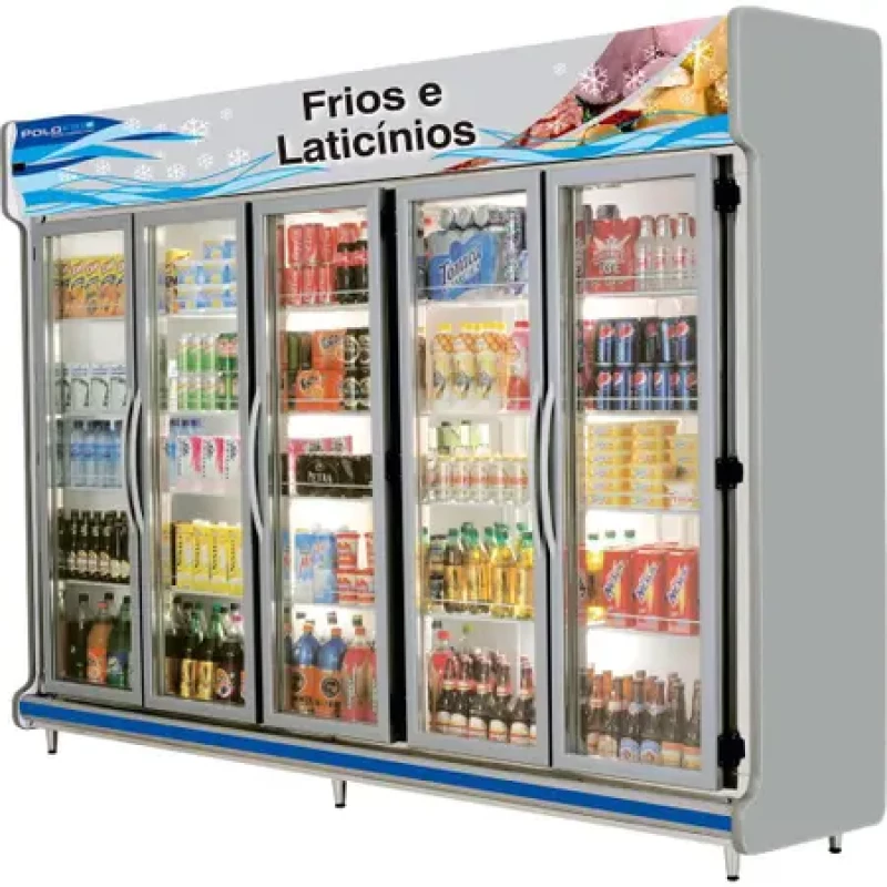 Expositor Auto Serviço Frios e Laticínios 5 Portas Polofrio.