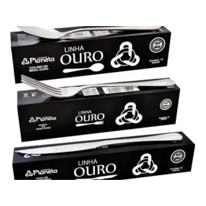 Talheres Inox Linha Ouro Restaurante Bar Buffet 