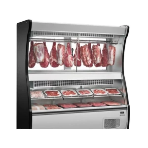 Balcão Frigorífico de Açougue Triplex GEVD-210 PR-Gelopar Iluminação em LED 2.10m Tendal Duplo.